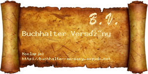 Buchhalter Versény névjegykártya